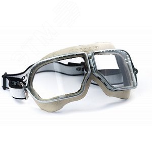 Очки защитные закрытые с прямой вентиляцией ЗП1 PATRIOT (упрочненное минеральное стекло сферической формы в жестком металлическом держателе в мягком к