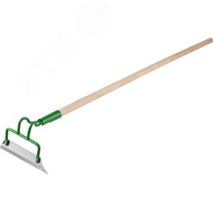 РОСТОК 200 х 50 х 1290 мм, трапециевидный профиль, нержавеющая сталь, деревянный черенок высш. сорт, мотыга (421574)