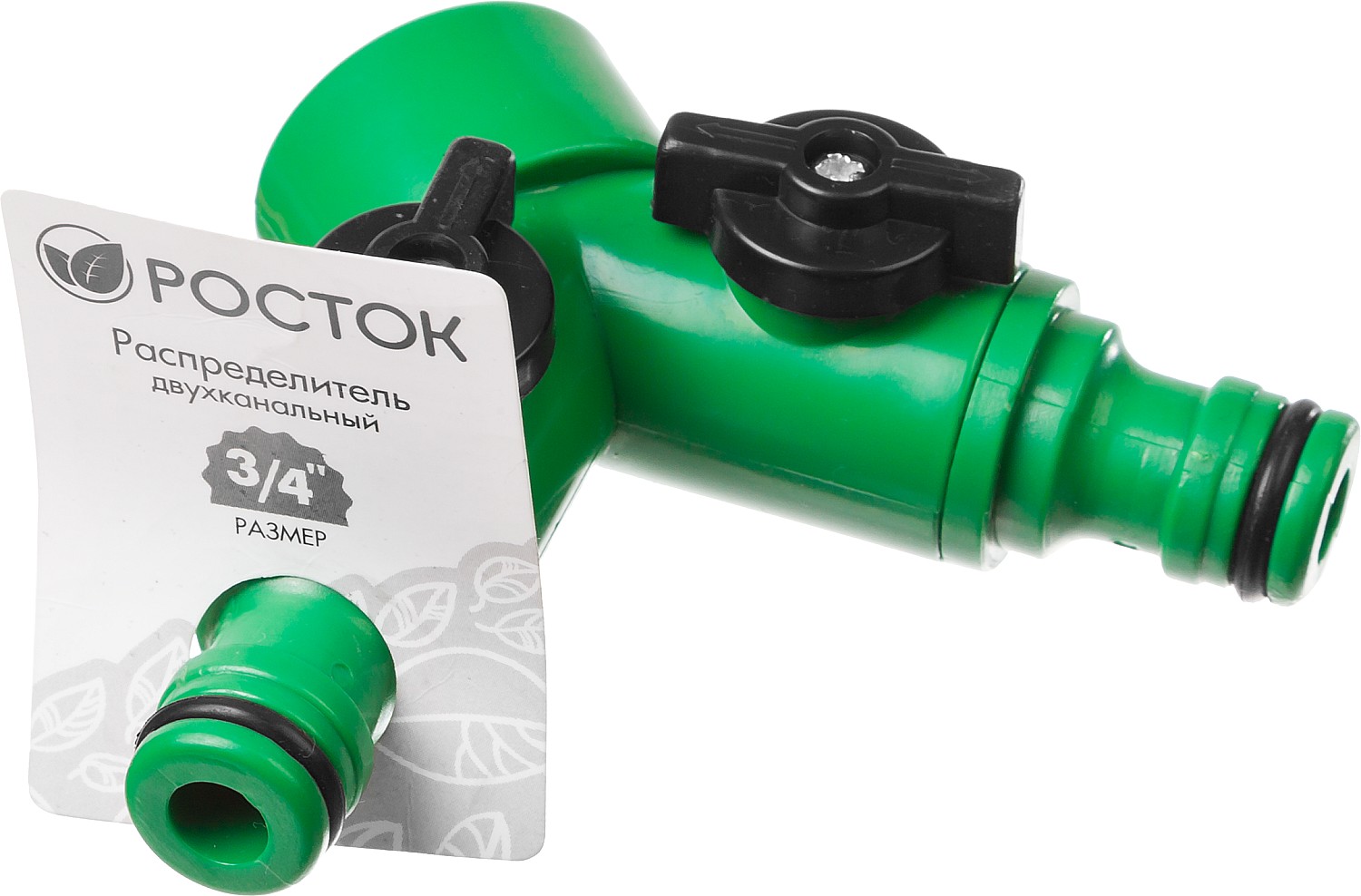 РОСТОК RS-2, 3/4″, двухканальный, с внутренней резьбой, поливочный распределитель (426377)