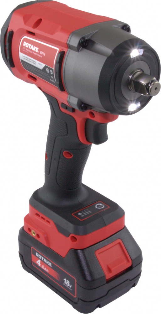 8812 (T2-40D) Гайковерт ударный аккумуляторный бесщёточный 1/2"DR, 18В, 1180 Нм
