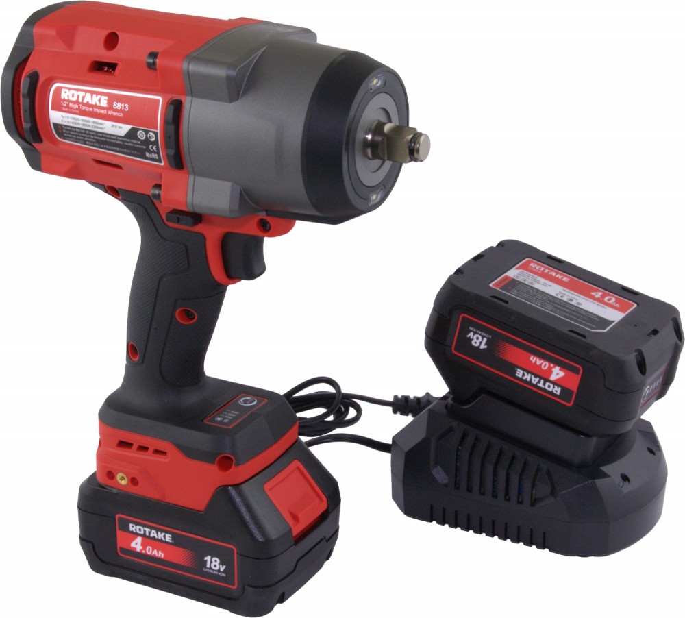 8813 (T3-40D) Гайковерт ударный аккумуляторный бесщёточный 1/2"DR, 18В, 1880 Нм