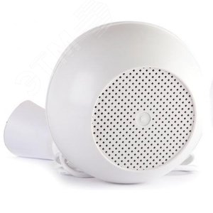 Громкоговоритель сферический, 10/5/2,5Вт, 100В, 150Гц…15кГц, шнур 2,5м, белый, пластик