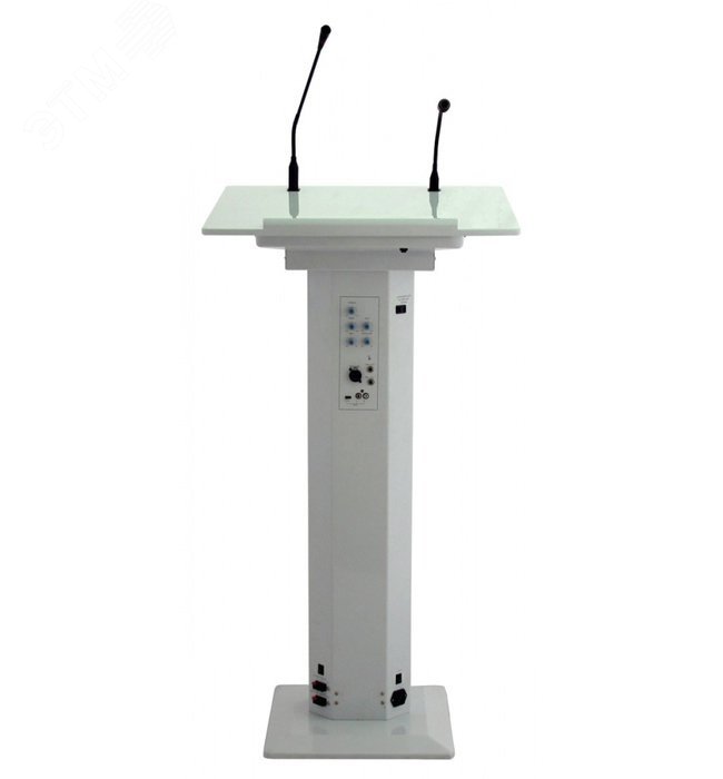 Трибуна мобильная со встроенной акустической системой, микрофоном и лампой