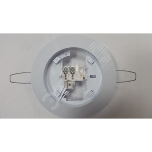 Базовое основание W2.03 (в упаковке). Для монтажа на подвесной потолок. Содержит 3 винтовых контактадля монтажа двухпроводного экранированного кабеля 