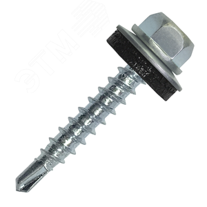 Саморез кровельный 4.8х70 сверло №1 шайба d=14мм с EPDM прокладкой оцинкованный