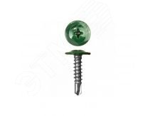 Саморез металл/металл 4.2х16 пресс-шайба острый RAL6020