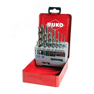 Набор метчиков машинных M3 -M12 HSSE DIN371/376 (B/4-5P, + сверла) 14 предметов