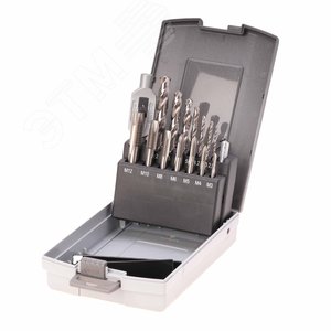 Набор метчиков одно предметовоходных M3 -M12 HSS-G DIN352 (+ вороток, сверла) 15 предметов