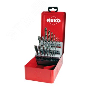 Набор метчиков машинных M3 -M12 HSSE DIN371/376 (B/4-5P, C/2,5P, + сверла) 21 предмет