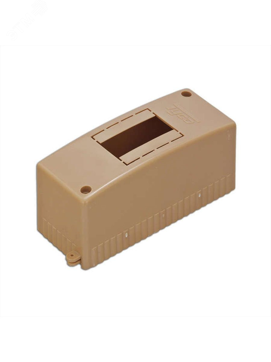 Тусо Щит открытой проводки на 2 модуля 130х50х65мм коричневый