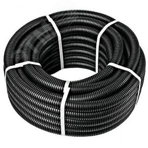 Труба гофрированная 32мм ПВД, легкая, черная, без зонда