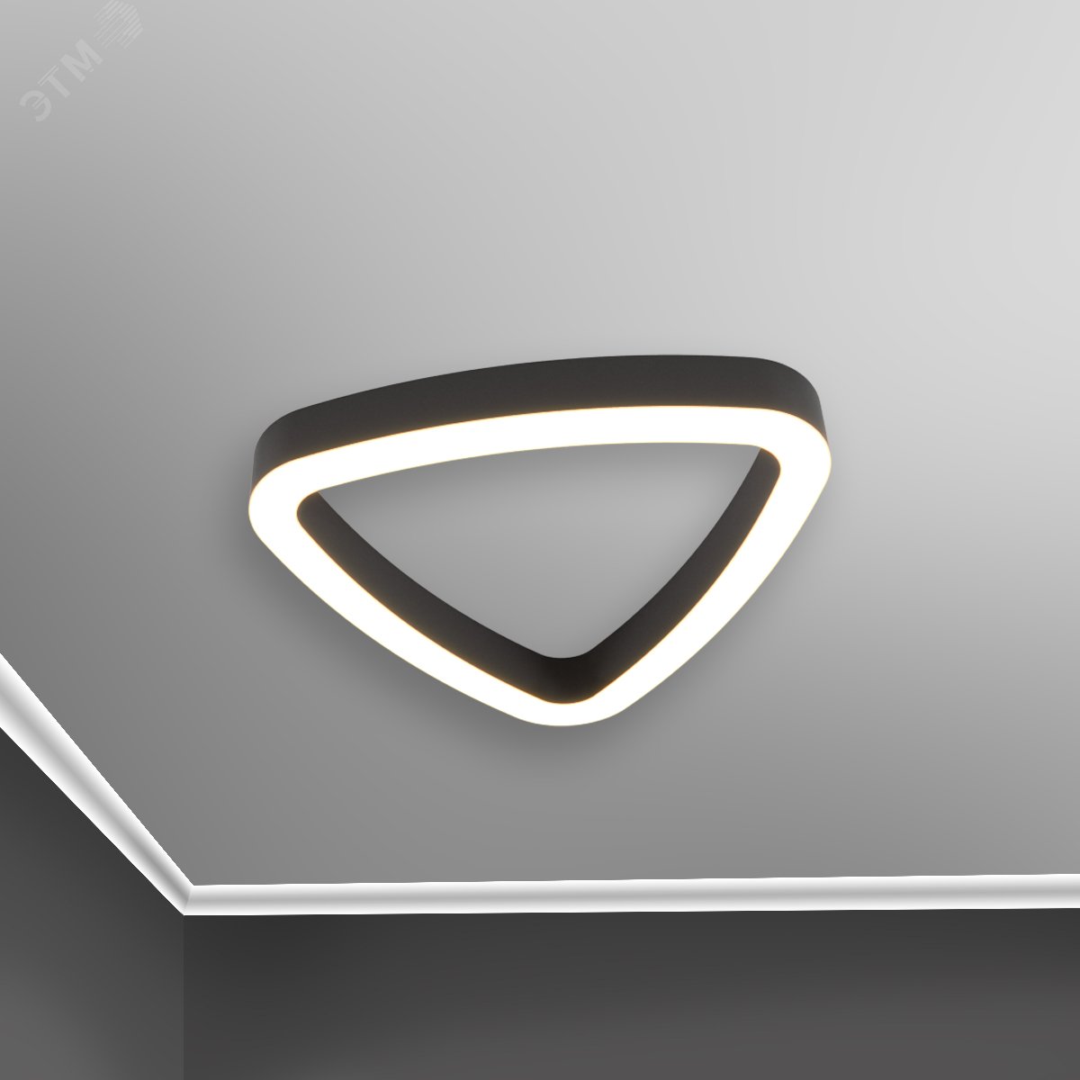 Светильник светодиодный RVE-LBX-HOLE-LITUS-600-N (Треугольник Рело закругл. с отв. 600х570х70мм 40Вт Накладной 4000К Белый)