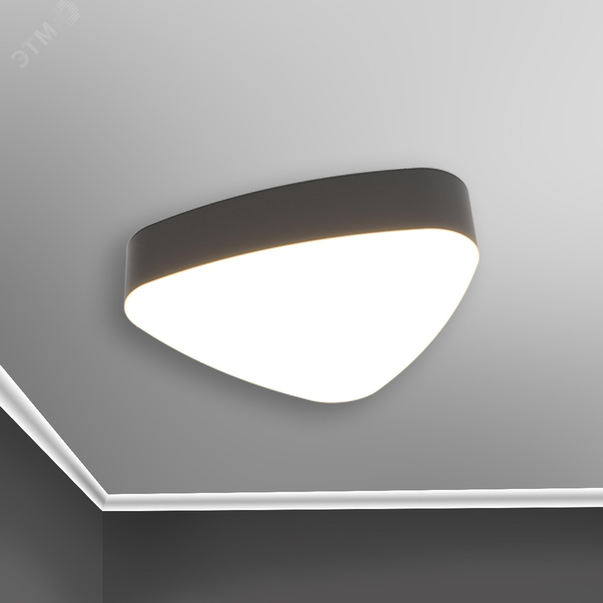 Светильник светодиодный RVE-LBX-LITUS-700-N (Треугольник Рело закругл. 700х665х100мм 50Вт Накладной 4000К Белый)