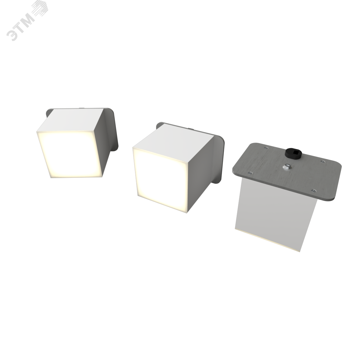 Светодиодный светильник RVE-LBX-PLAZA-5010-3-GR (Квадрат Грильято 3шт 40х40х40мм 8Вт встраиваемый 4000K Белый)