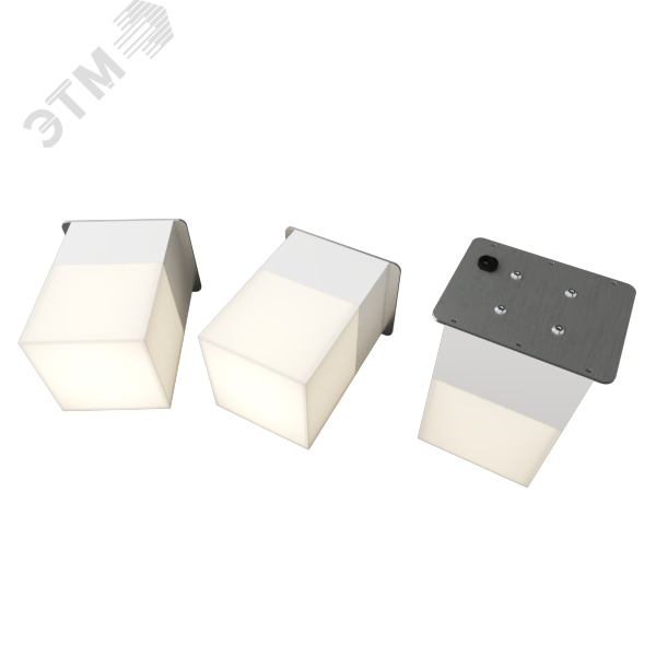 Светодиодный светильник RVE-LBX-LUMO60-PLAZA7510-3-GR (Квадрат Грильято 3шт 65х65х100мм 14Вт встраиваемый 4000K Белый)