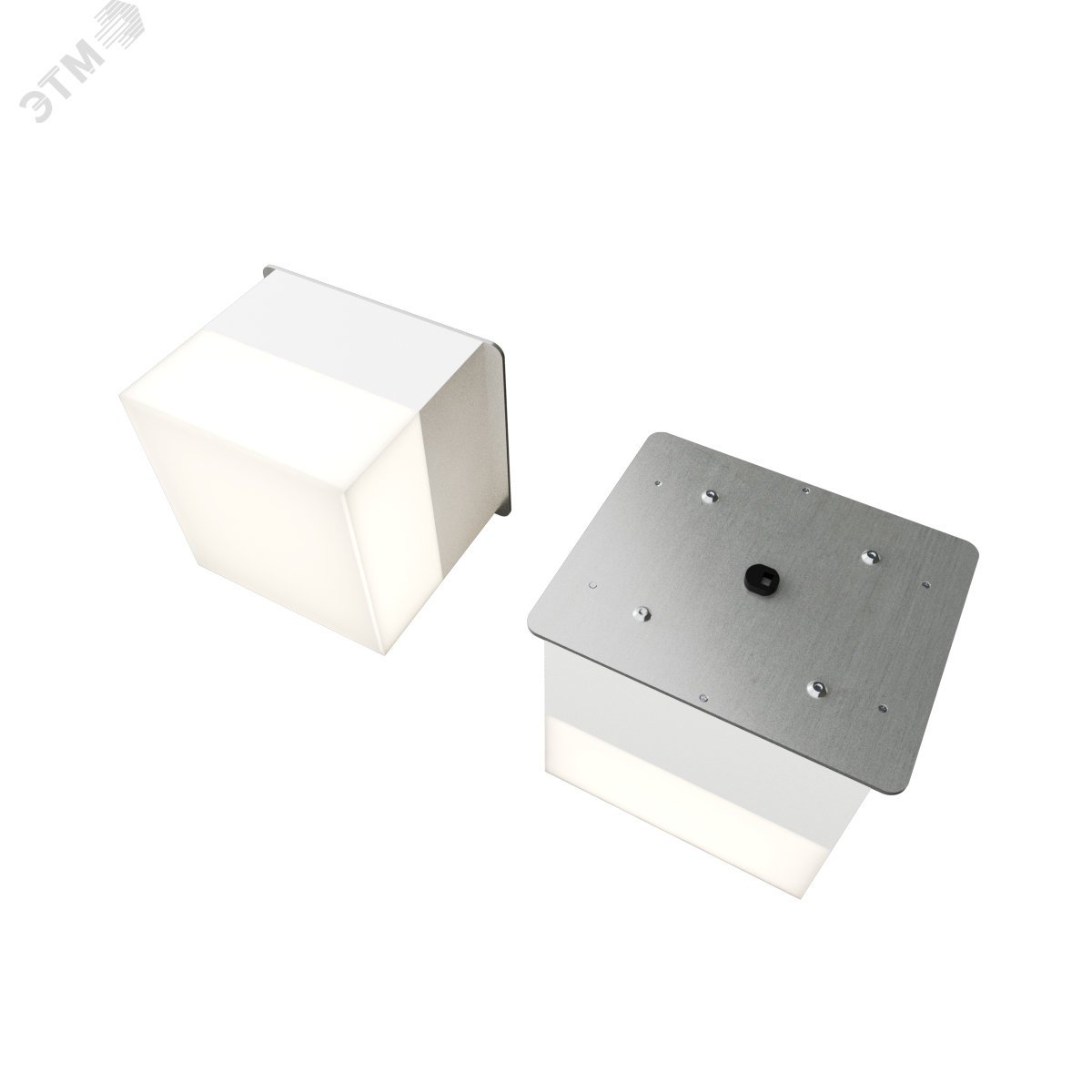 Светодиодный светильник RVE-LBX-LUMO40-PLAZA10015-2-GR (Квадрат Грильято 2шт 85х85х80мм 16Вт встраиваемый 4000K Белый)