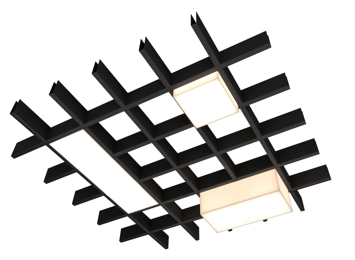 Светильник светодиодный RVE-LBX-LUMO20-PLAZA10020010-1-GR (Прямоугольник Грильято 1шт 90х190х60мм 12Вт встраиваемый 4000K Белый)