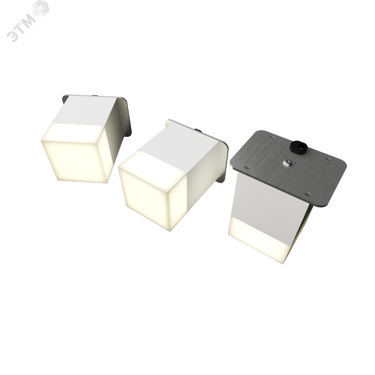 Светильник светодиодный RVE-LBX-LUMO20-PLAZA5010-3-GR (Квадрат Грильято 3шт 40х40х60мм 8Вт встраиваемый 4000K Белый)