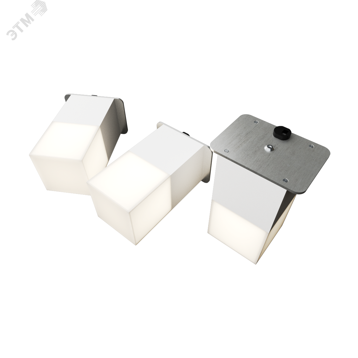 Светильник светодиодный RVE-LBX-LUMO40-PLAZA5010-3-GR (Квадрат Грильято 3шт 40х40х80мм 8Вт встраиваемый 4000K Белый)