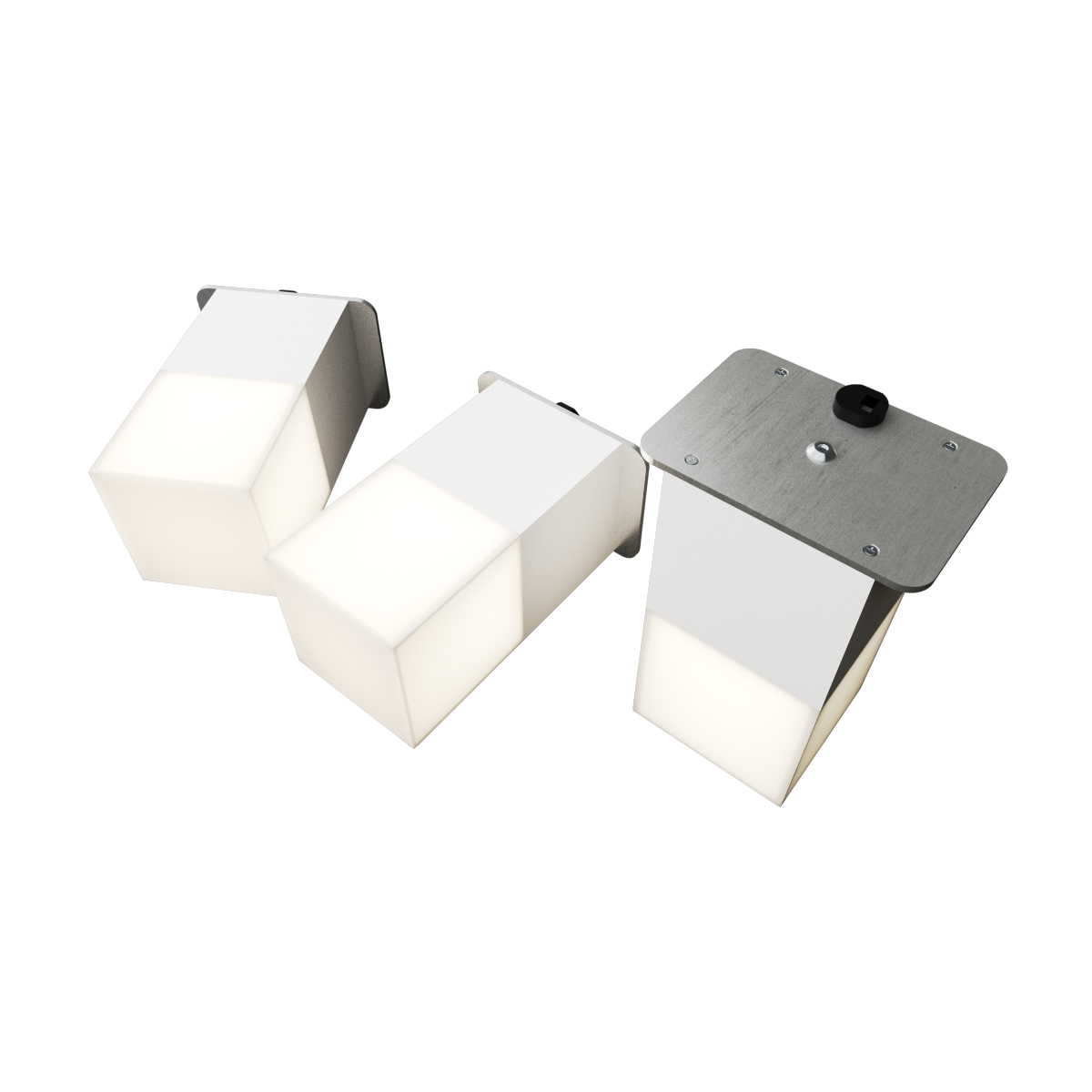 Светильник светодиодный RVE-LBX-LUMO40-PLAZA5010-3-GR (Квадрат Грильято 3шт 40х40х80мм 8Вт встраиваемый 4000K Белый)