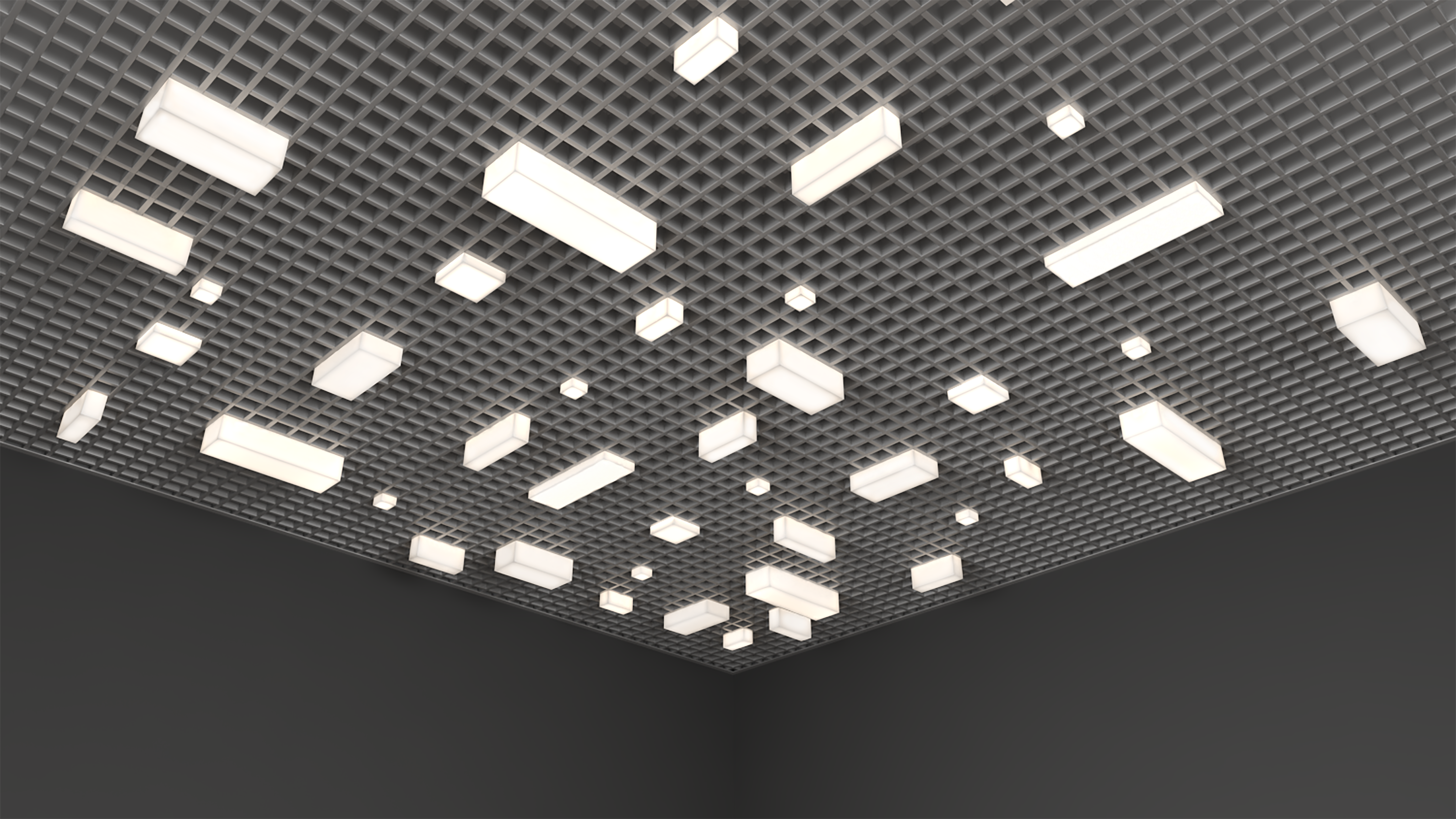 Светильник светодиодный RVE-LBX-LUMO40-PLAZA5010-3-GR (Квадрат Грильято 3шт 40х40х80мм 8Вт встраиваемый 4000K Белый)