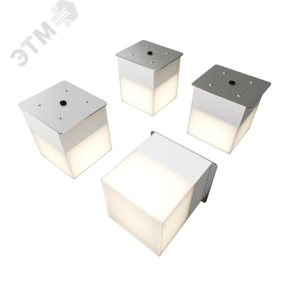 Светильник светодиодный RVE-LBX-LUMO60-PLAZA10015-4-GR (Квадрат Грильято 4шт 85х85х100мм 30Вт встраиваемый 4000K Белый)