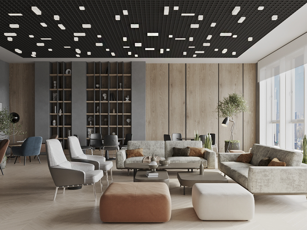 Светильник светодиодный RVE-LBX-LUMO60-PLAZA10015-4-GR (Квадрат Грильято 4шт 85х85х100мм 30Вт встраиваемый 4000K Белый)