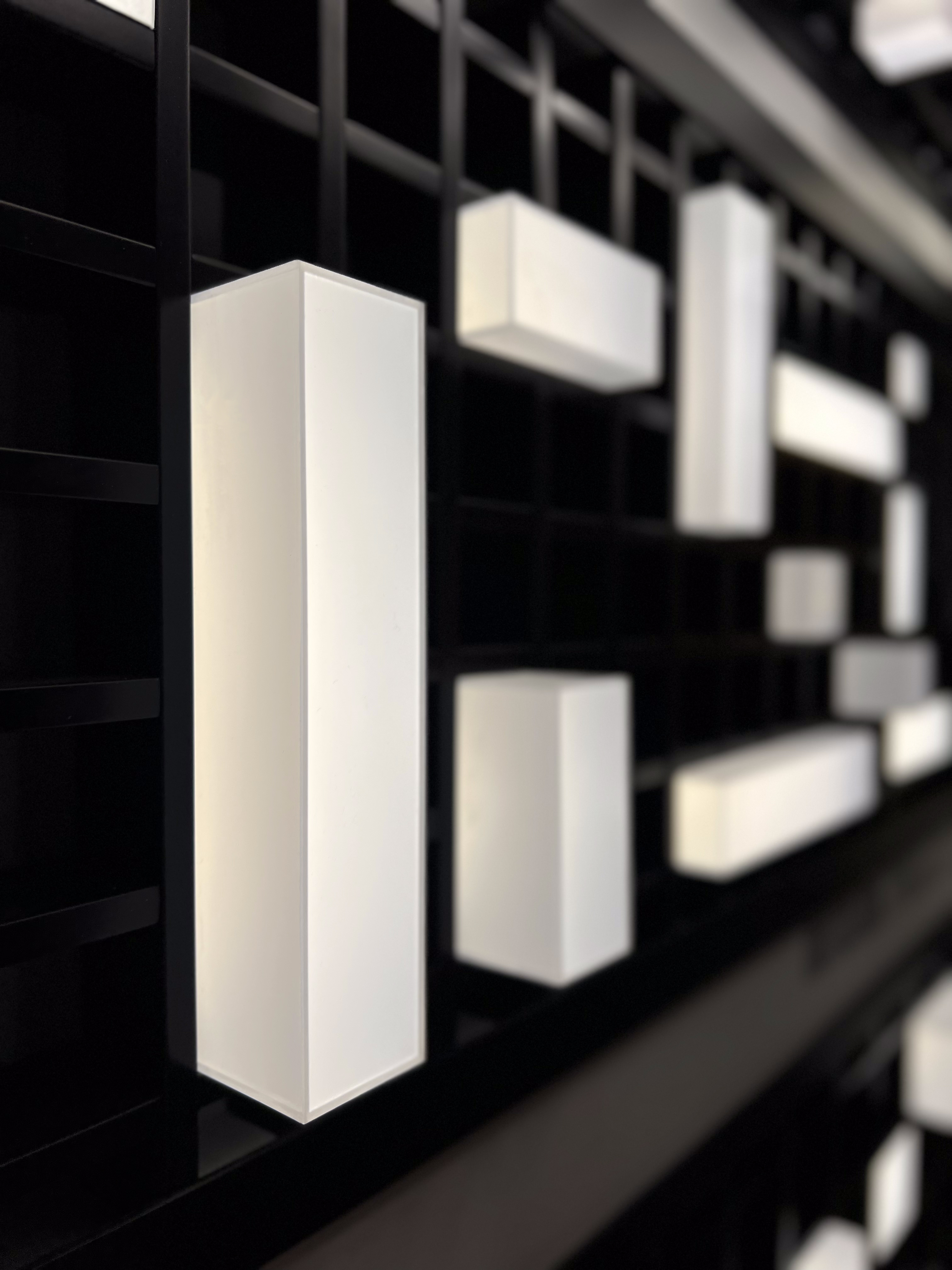 Светильник светодиодный RVE-LBX-LUMO40-PLAZA5010-5-GR (Квадрат Грильято 5шт 40х40х80мм 12Вт встраиваемый 4000K Белый)