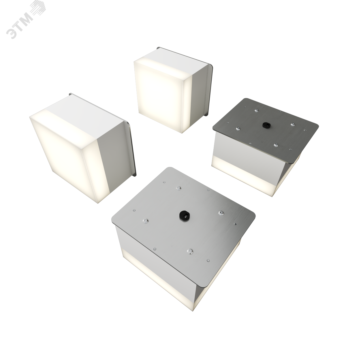 Светильник светодиодный RVE-LBX-LUMO20-PLAZA10015-4-GR (Квадрат Грильято 4шт 85х85х60мм 30Вт встраиваемый 4000K Белый)