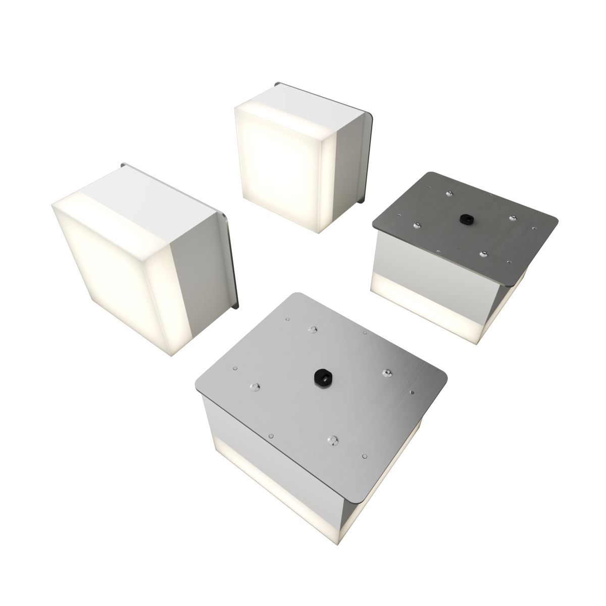 Светильник светодиодный RVE-LBX-LUMO20-PLAZA10015-4-GR (Квадрат Грильято 4шт 85х85х60мм 30Вт встраиваемый 4000K Белый)