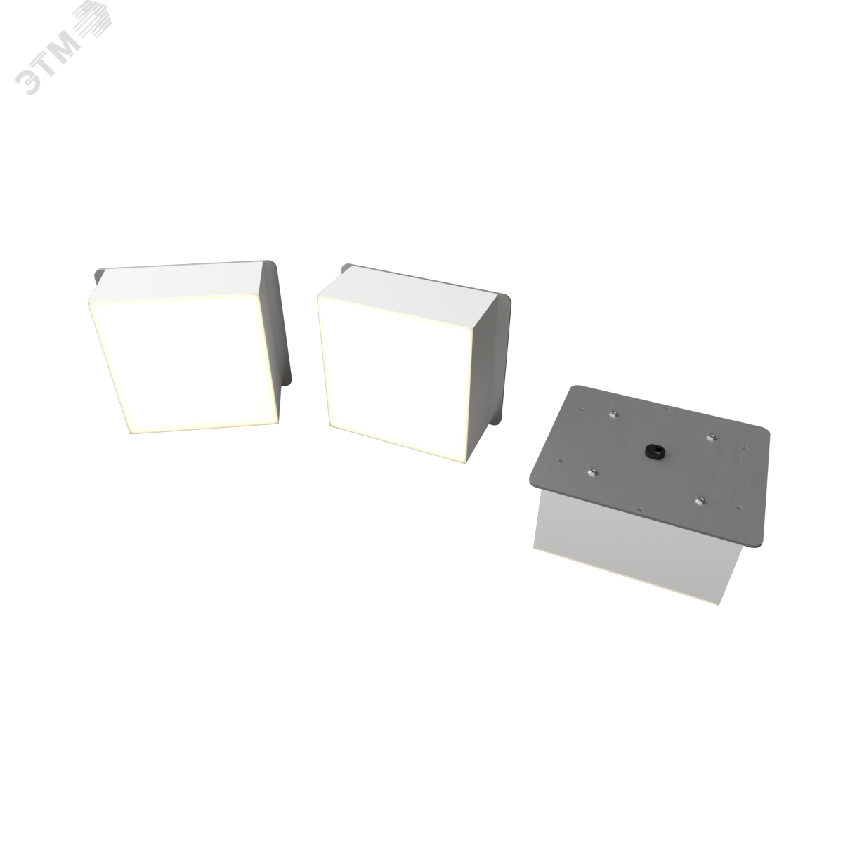 Светильник светодиодный RVE-LBX-PLAZA-10015-3-GR (Квадрат Грильято 3шт 85х85х40мм 24Вт встраиваемый 4000K Белый)