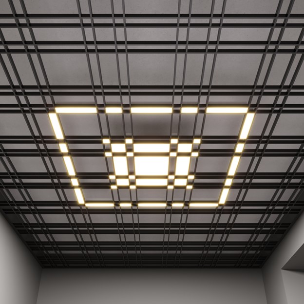 Светильник светодиодный RVE-LBX-PLAZA-10015-3-GR (Квадрат Грильято 3шт 85х85х40мм 24Вт встраиваемый 4000K Белый)