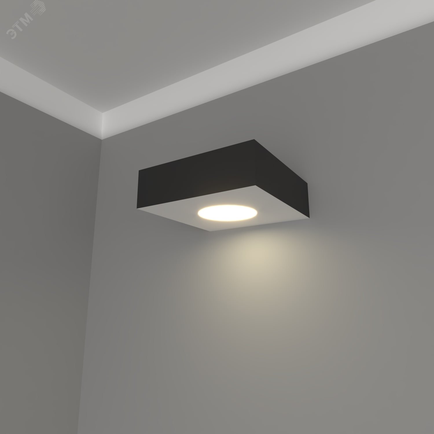 Светодиодный светильник RVE-LBX-FUZI-BRA-N (Бра квадрат 130х130х45мм 3Вт Накладной 4000K черный)