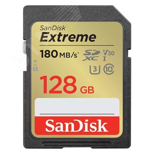 Карта памяти 128GB SD Extreme UHS I, SDXC, 180 МБ/с, Class 10