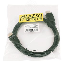 Кабель HDMI - HDMI 2.0, длина 1 м, чёрный WH-111(1m)
