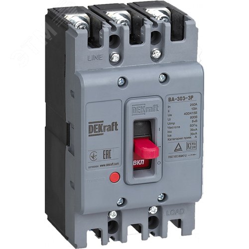 Силовой авт. выкл. 3P 250А 36кА ВА-303