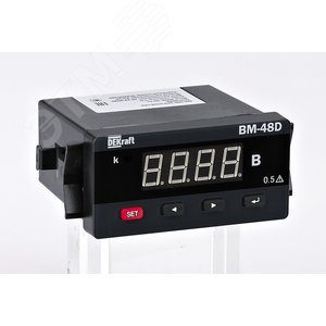 Вольтметр цифр. 96x48мм однофазный, вход 100В, выход RS485, LED-дисплей ВМ-48D