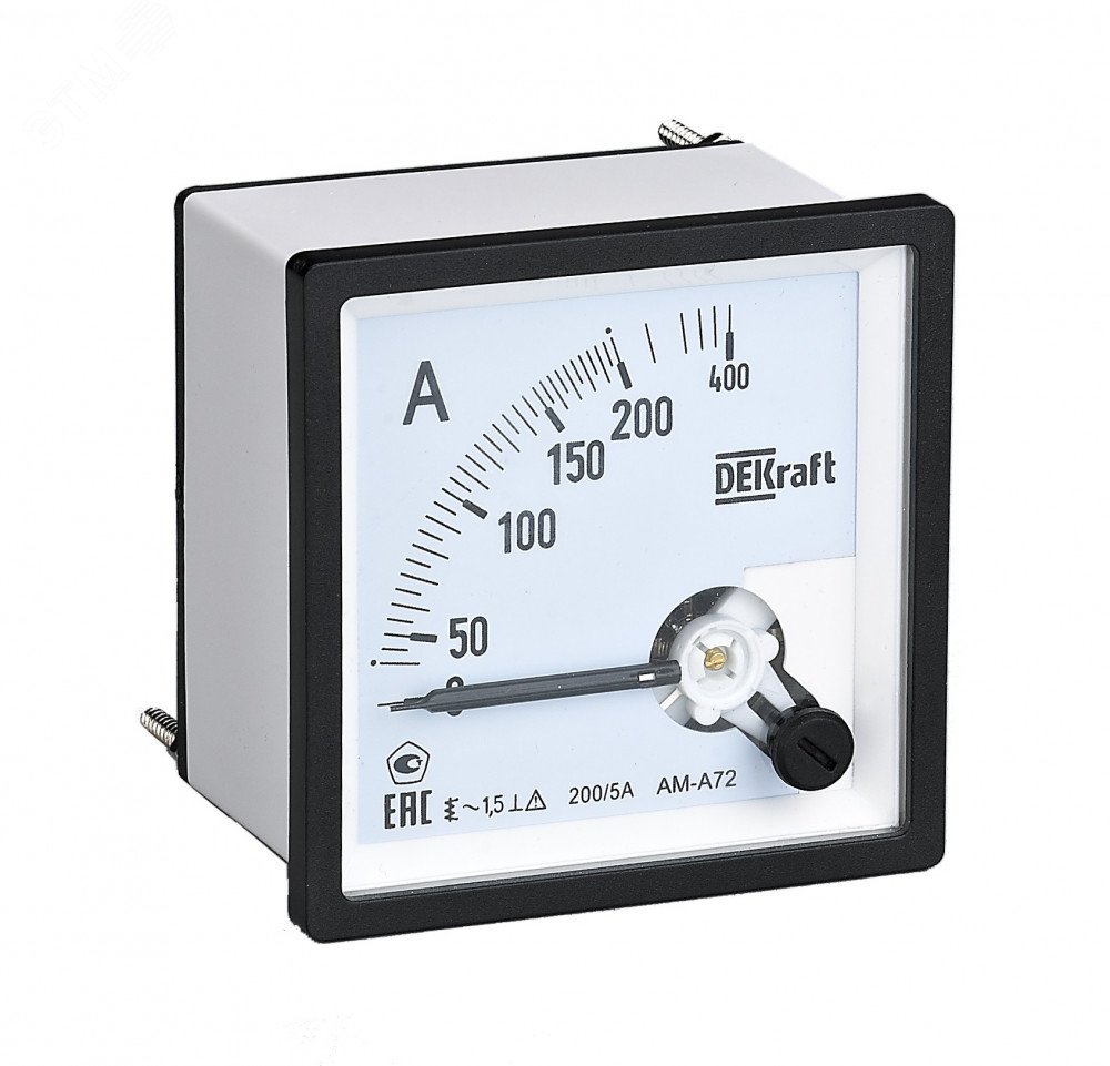 Амперметр аналоговый 1000/5А AC 72х72мм КТ 1,5 трансф. подкл.