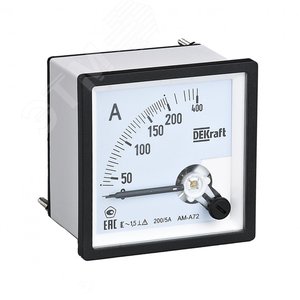 Амперметр аналоговый 300/5А AC 72х72мм КТ 1,5 трансф. подкл.