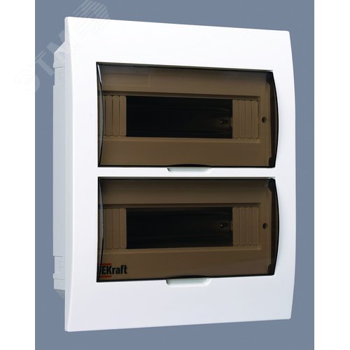 Щит распределительный встраиваемый ЩРВ-П-24 IP41 пластиковый прозрачная дверь