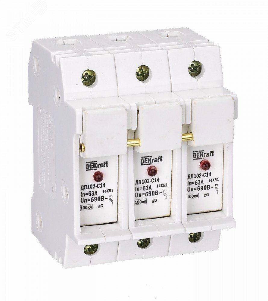 Держатель-предохранитель C14 со светодиодной индикацией 3п ДП-102