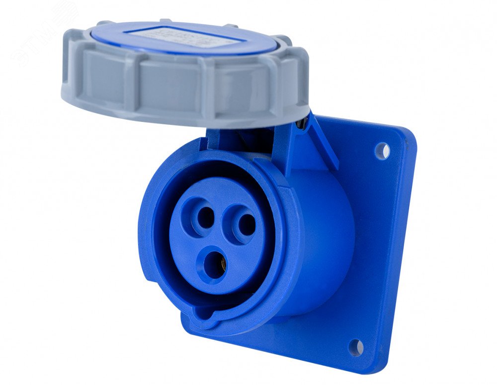 Розетка для скрытой проводки 2Р+РЕ 16А 220В IP67 РЩ-103