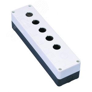 Пост кнопочный Ф22 5 мест КП-101 с кабельным вводом для устройств сигнализации и управления белый