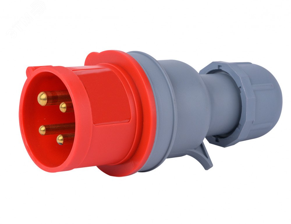 Вилка переносная 3Р+РЕ 16А 380В IP44 ВП-103