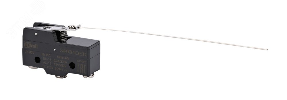 Выключатель конц. миниатюр. шарнир. типа с коротким рычагом и длинной рукояткой 1НО1НЗ