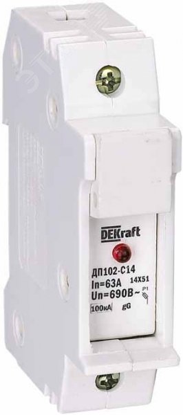 Держатель-предохранитель C14 со светодиодной индикацией 1п ДП-102