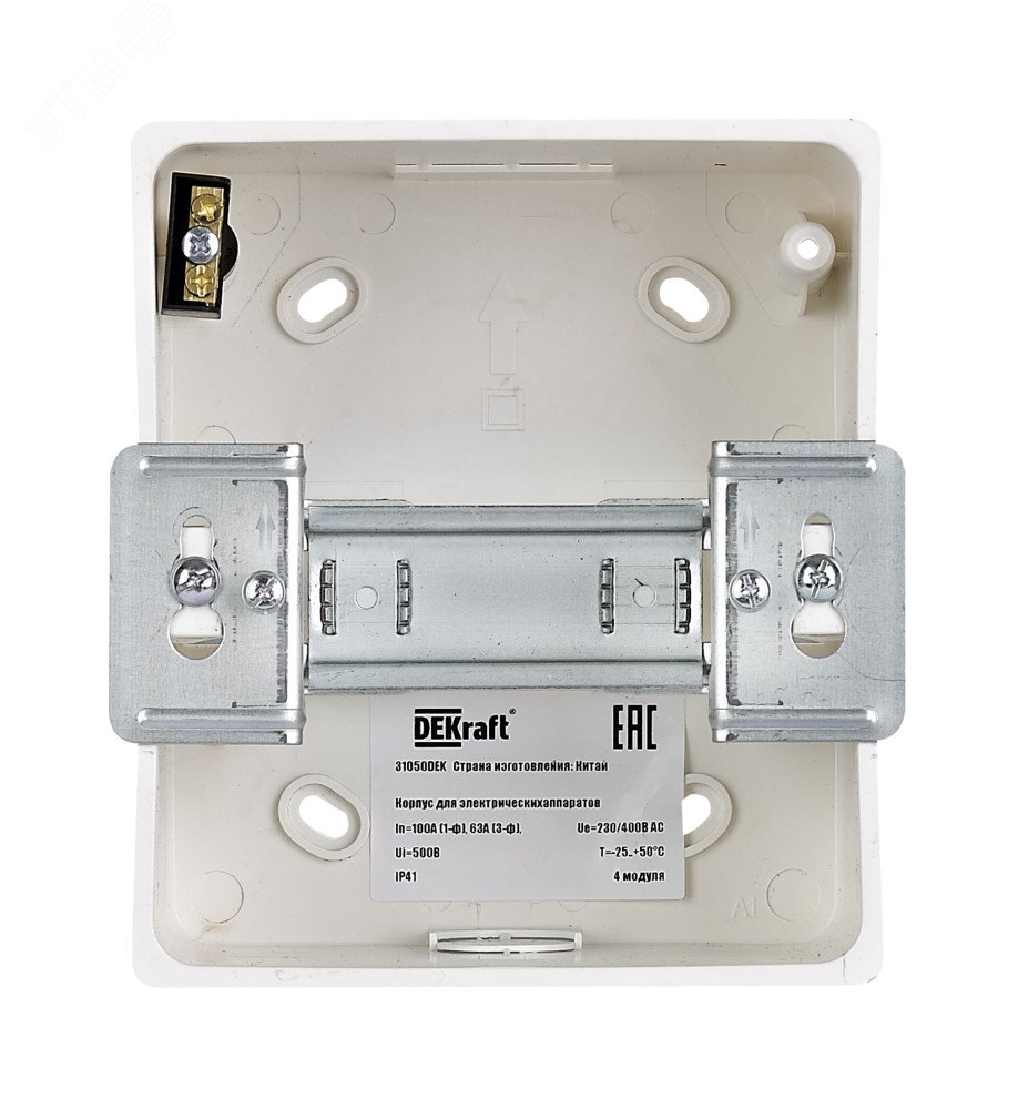 Корпус пластиковый встраиваемый прозрачная дверь 1 ряд 4 мод. IP41 ЩРВ-П