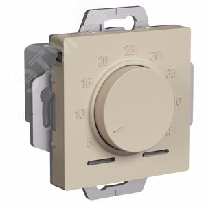 ATLASDESIGN ТЕРМОСТАТ электрон. теплого пола с датчиком, 10A, механизм, ПЕСОЧНЫЙ