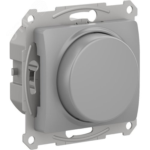 GLOSSA СВЕТОРЕГУЛЯТОР (диммер) повор-нажим, LED, RC, 400Вт, мех.,  АЛЮМИНИЙ