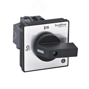 ВЫКЛЮЧАТЕЛЬ-РАЗЪЕДИНИТЕЛЬ 4P 20A IP20 С ЧЁРНОЙ РУКОЯТКОЙ НА ДВЕРЦУ 4 ВИНТАМИ